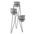 Flora Bunda 36 in Tall 3Tier Lava Grey Cement Pots EM1747EGY